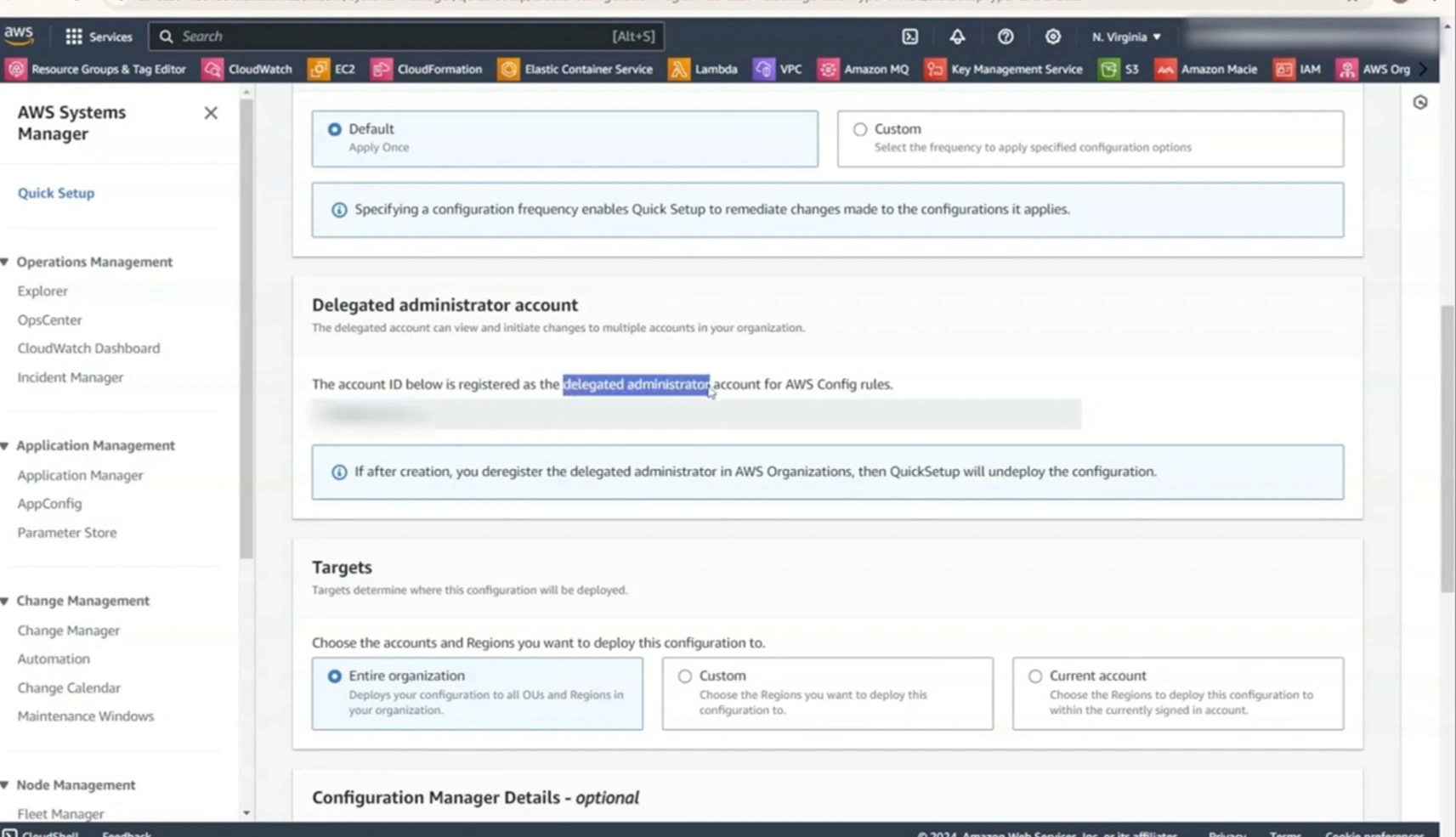Delegated Admin Account