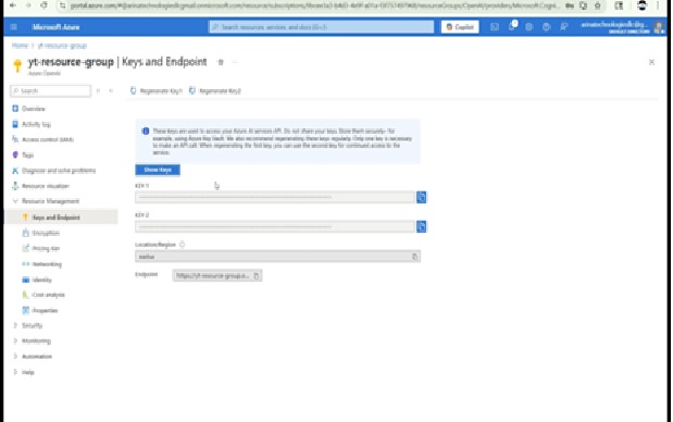 Extract Endpoint and Keys