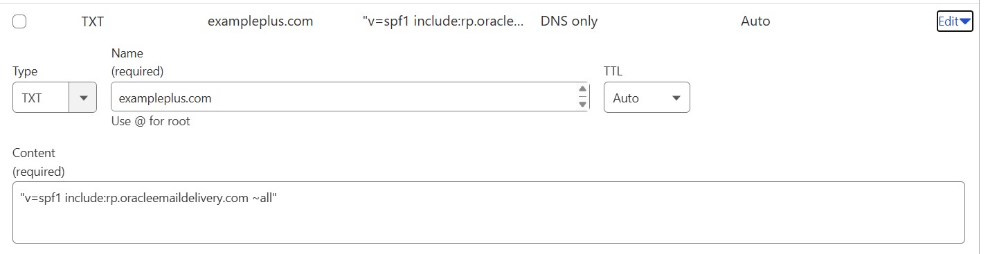 SPF Configuration in OCI