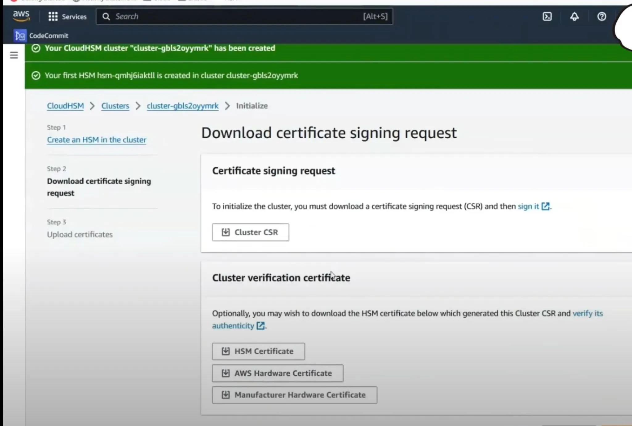 Initializing Cluster