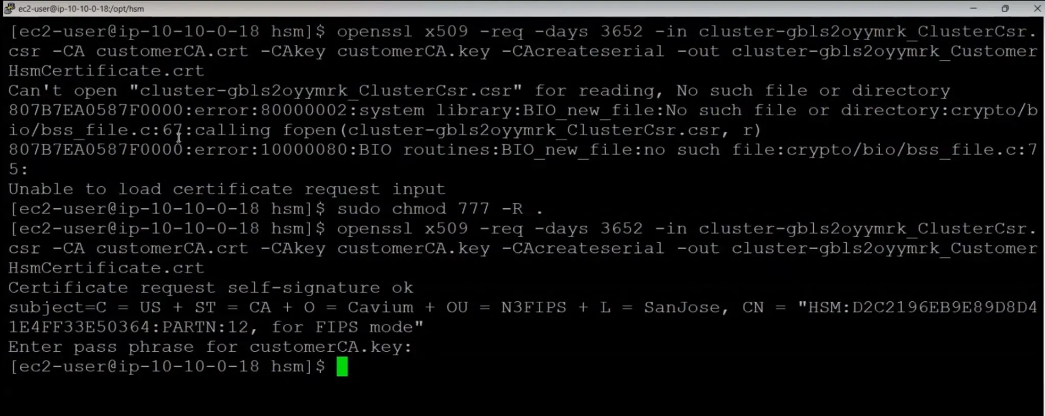 Initializing Cluster