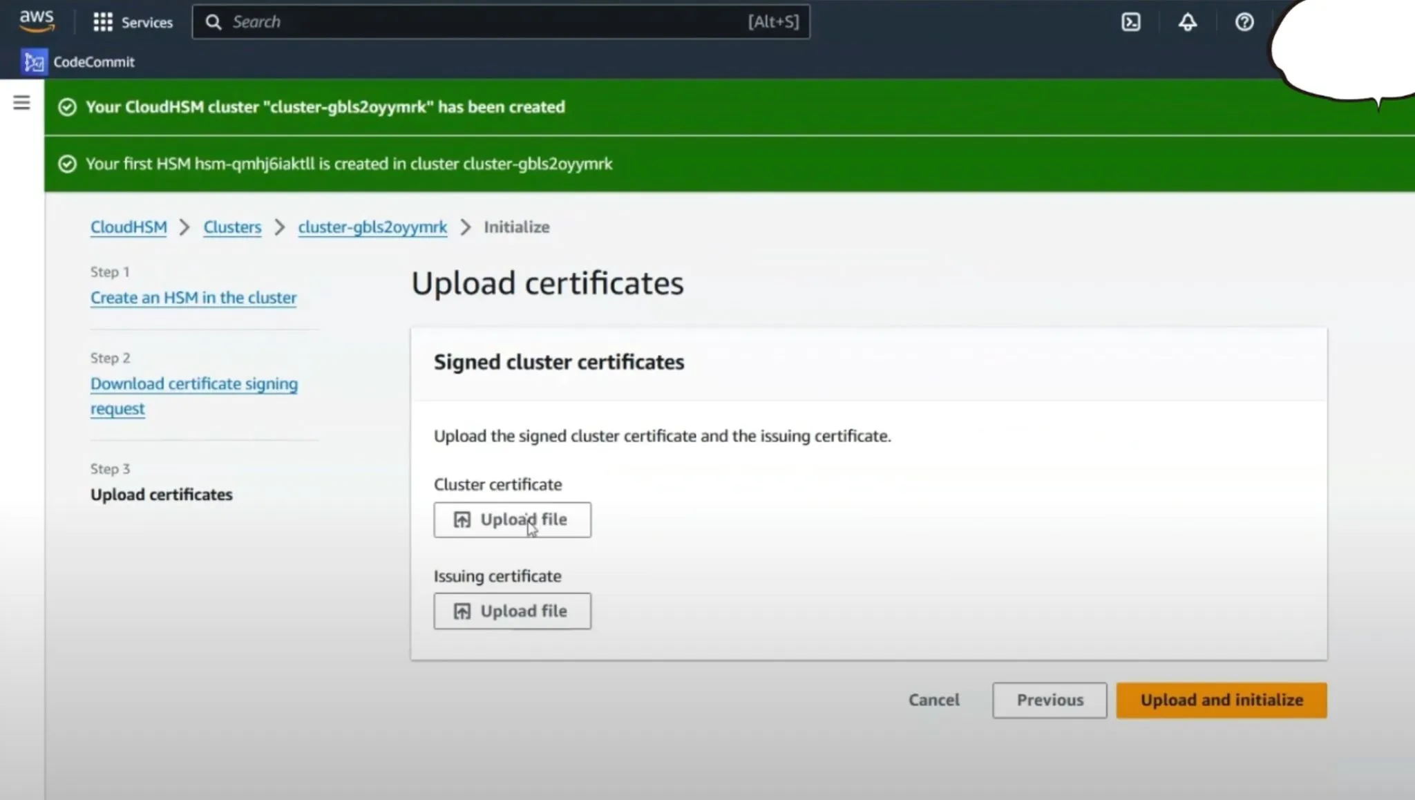 Upload Certificates